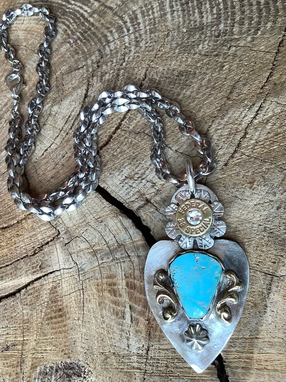 Sterling, turquoise necklace